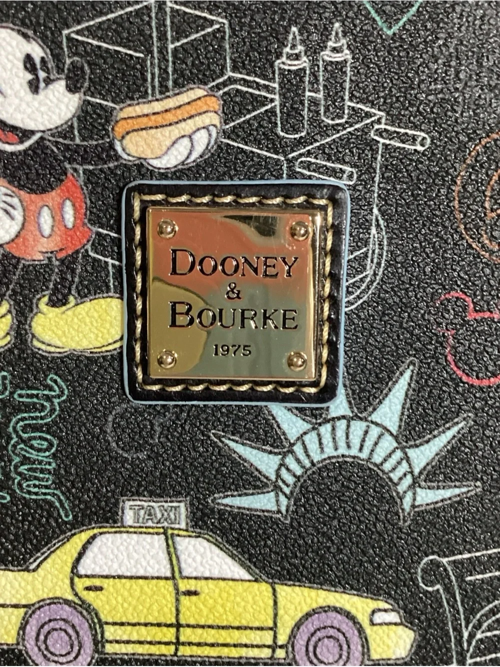 Dooney & Bourke Disney Mickey & Minnie Mouse New York City Icons Tote Bag EUC